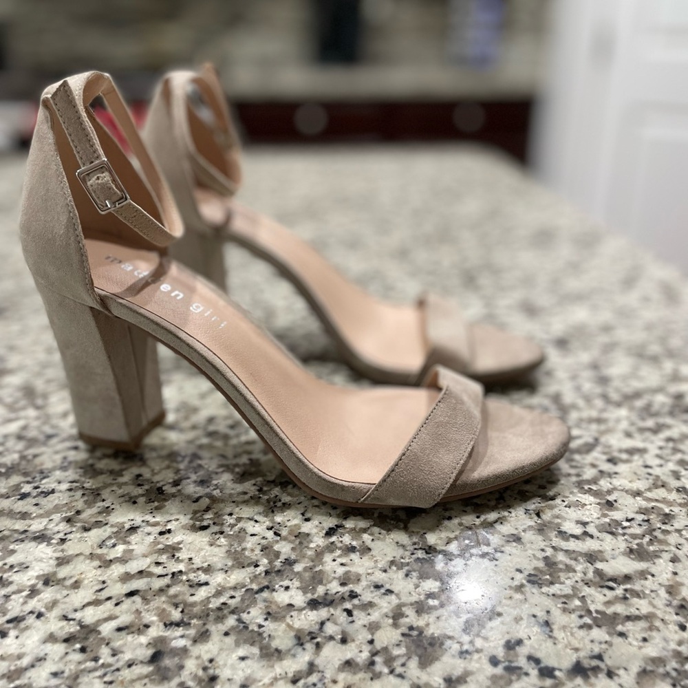 Nude Madden Girl Heels Size 8.5